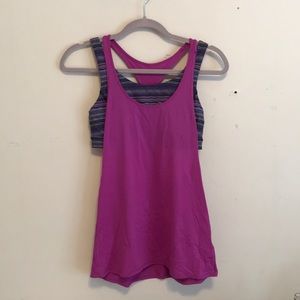 Purple lululemon built in bra tank